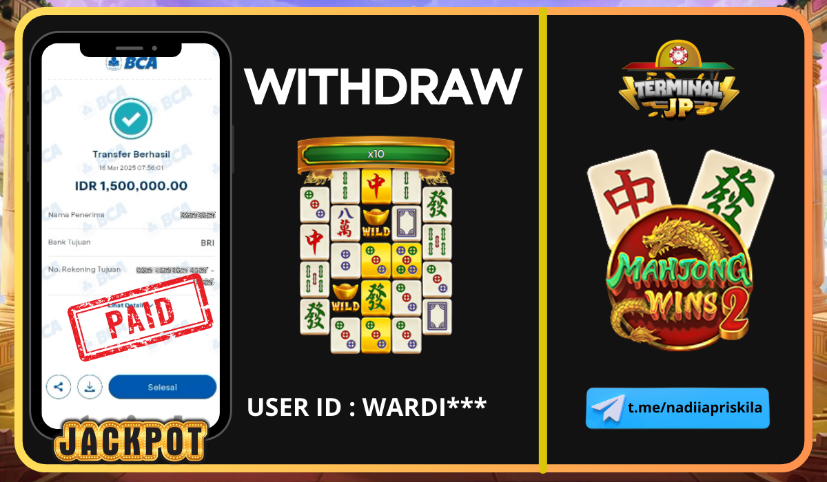 PLAYER MENDAPAT KEMENANGAN 1.500.000.- DI BAYAR LUNAS!!