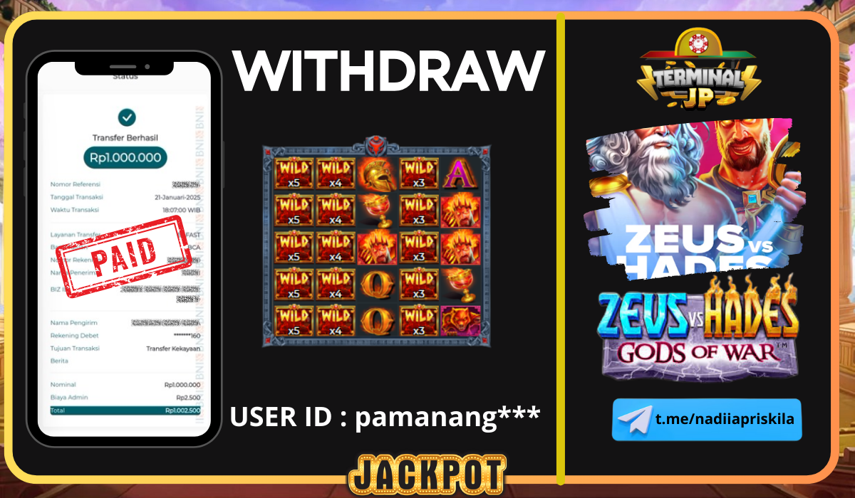 PLAYER MENANG 1.000.000.- DI BAYAR LUNAS TANPA KENDALA