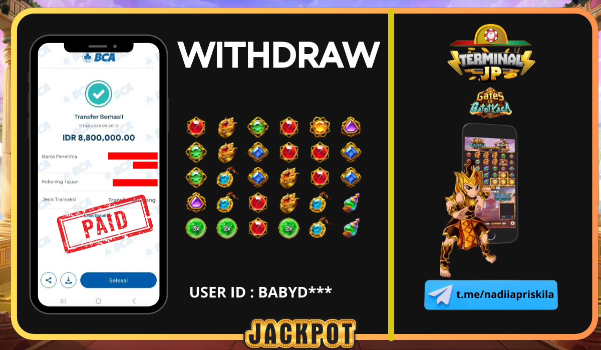 KEMENANGAN 8.800.000.- DI BAYAR LUNAS TANPA KENDALA