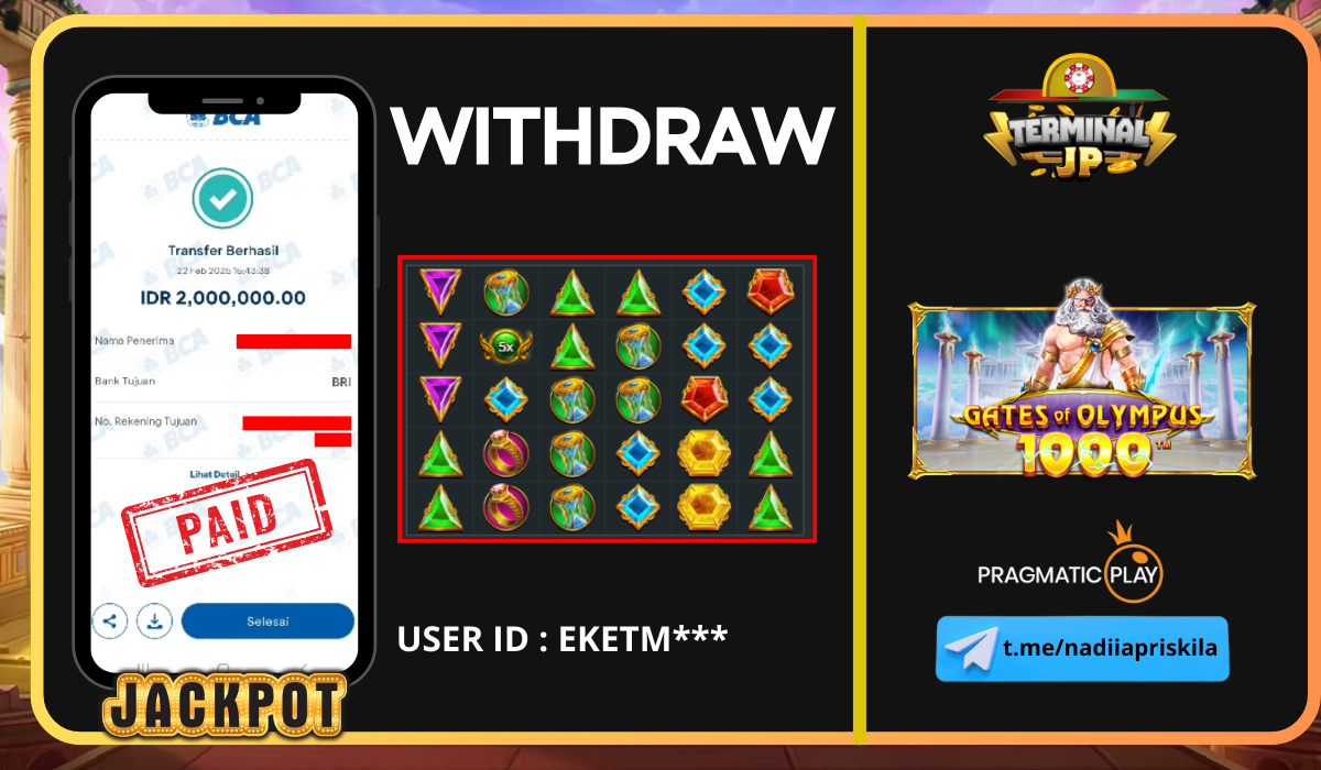 PLAYER DAPAT KEMENANGAN 2.000.000.- DI BAYAR LUNAS!!