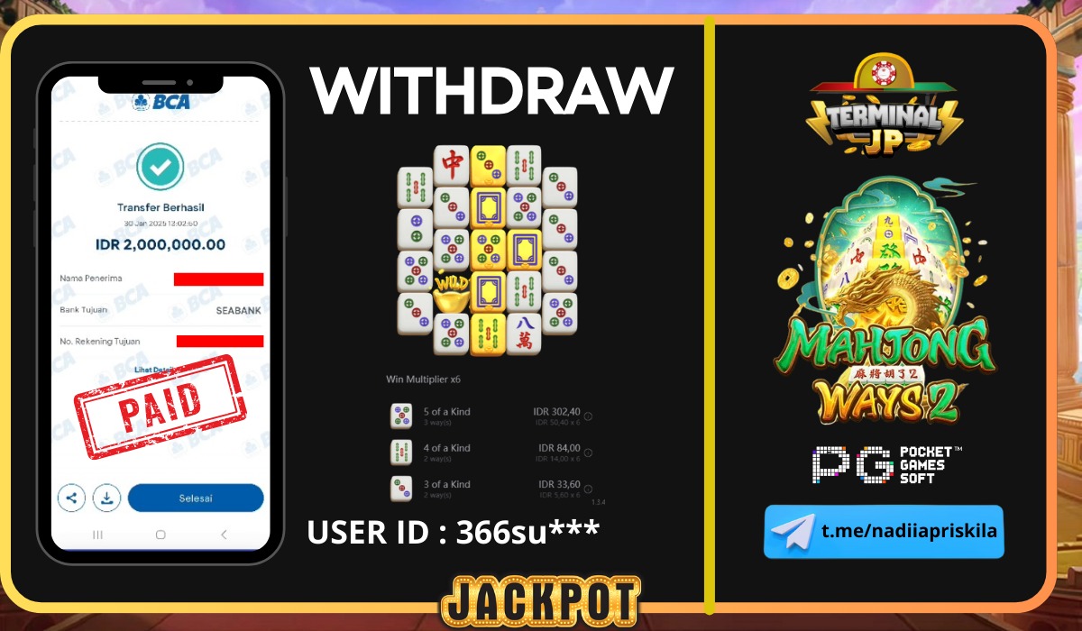 KEMENANGAN 2.000.000.- DI BAYAR LUNAS TANPA KENDALA