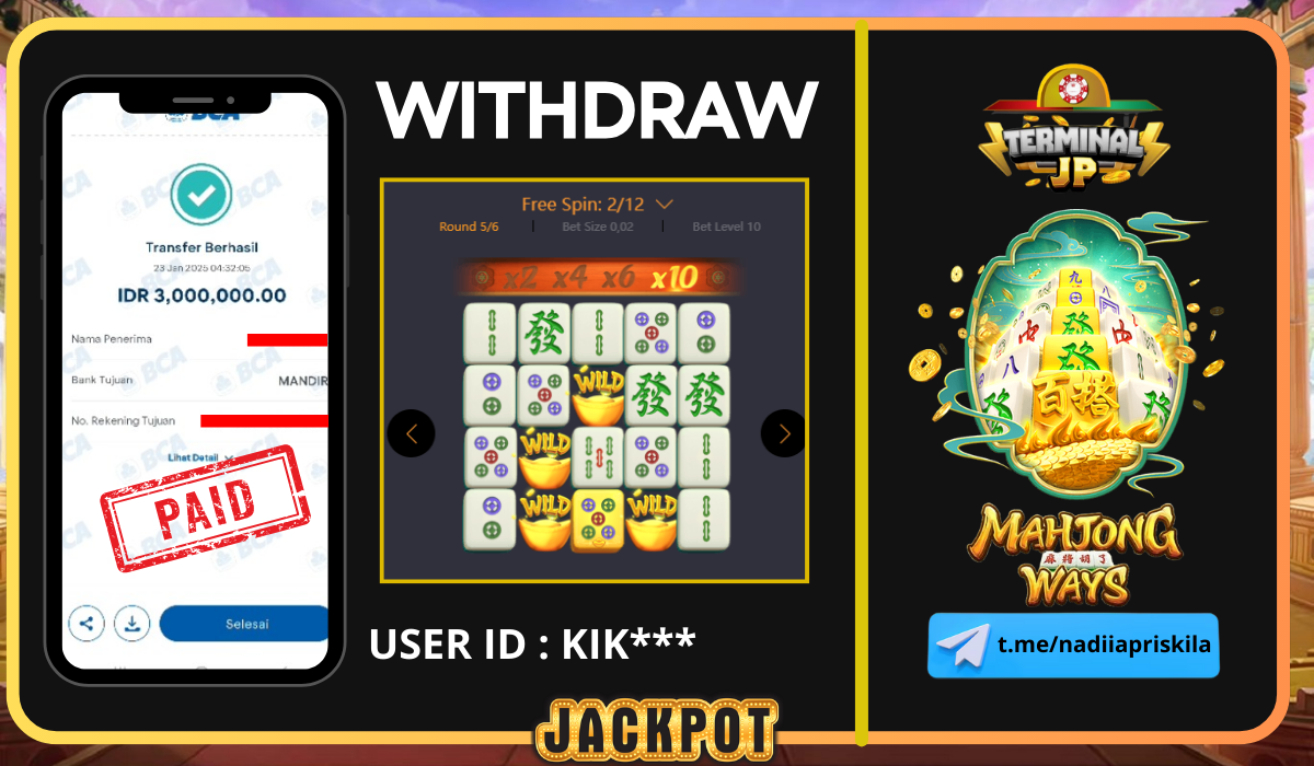 PLAYER MENANG 3.000.000.- DI BAYAR LUNAS TANPA KENDALA