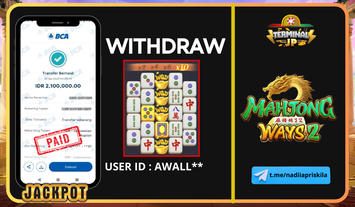 PLAYER BERHASIL MENANG 2.100.000.- DI BAYAR LUNAS!!