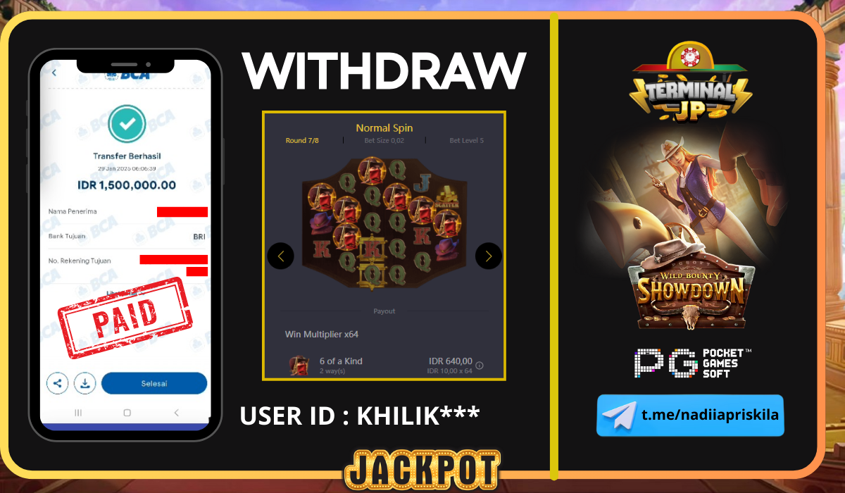 PLAYER MENANG 1.500.000.- DI BAYAR LUNAS TANPA KENDALA