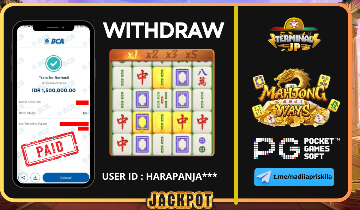 KEMENANGAN 1.500.000.- DI BAYAR LUNAS TANPA KENDALA