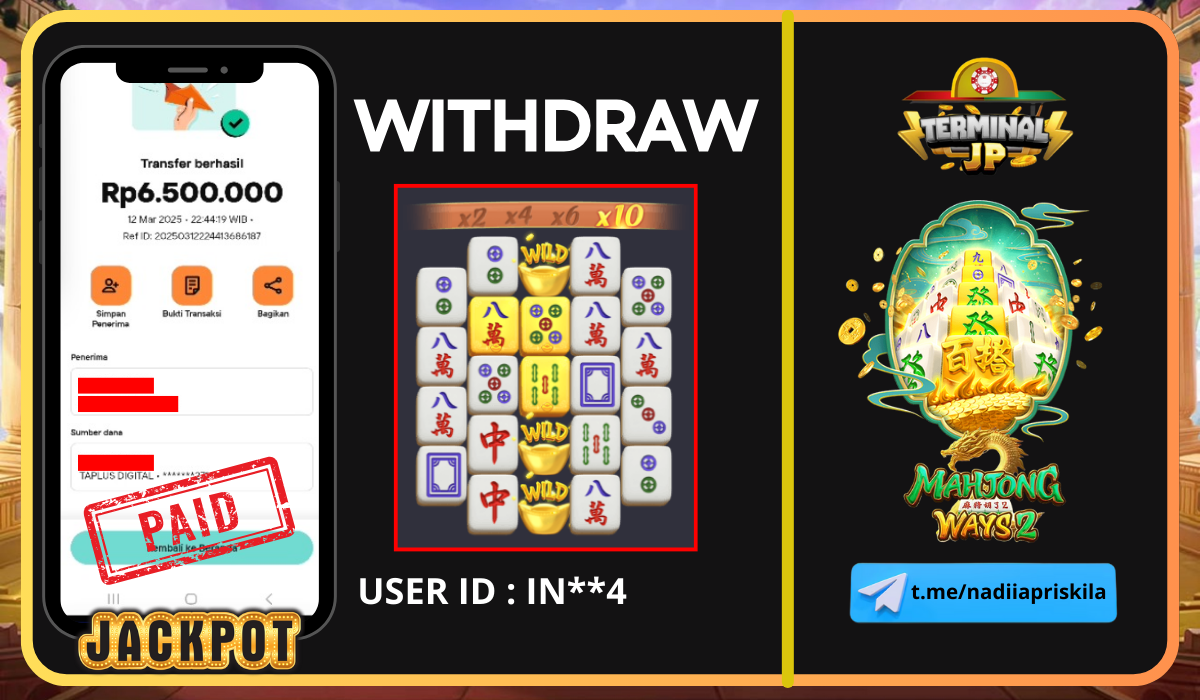 PLAYER MENDAPAT KEMENANGAN 6.500.000.- DI BAYAR LUNAS!!