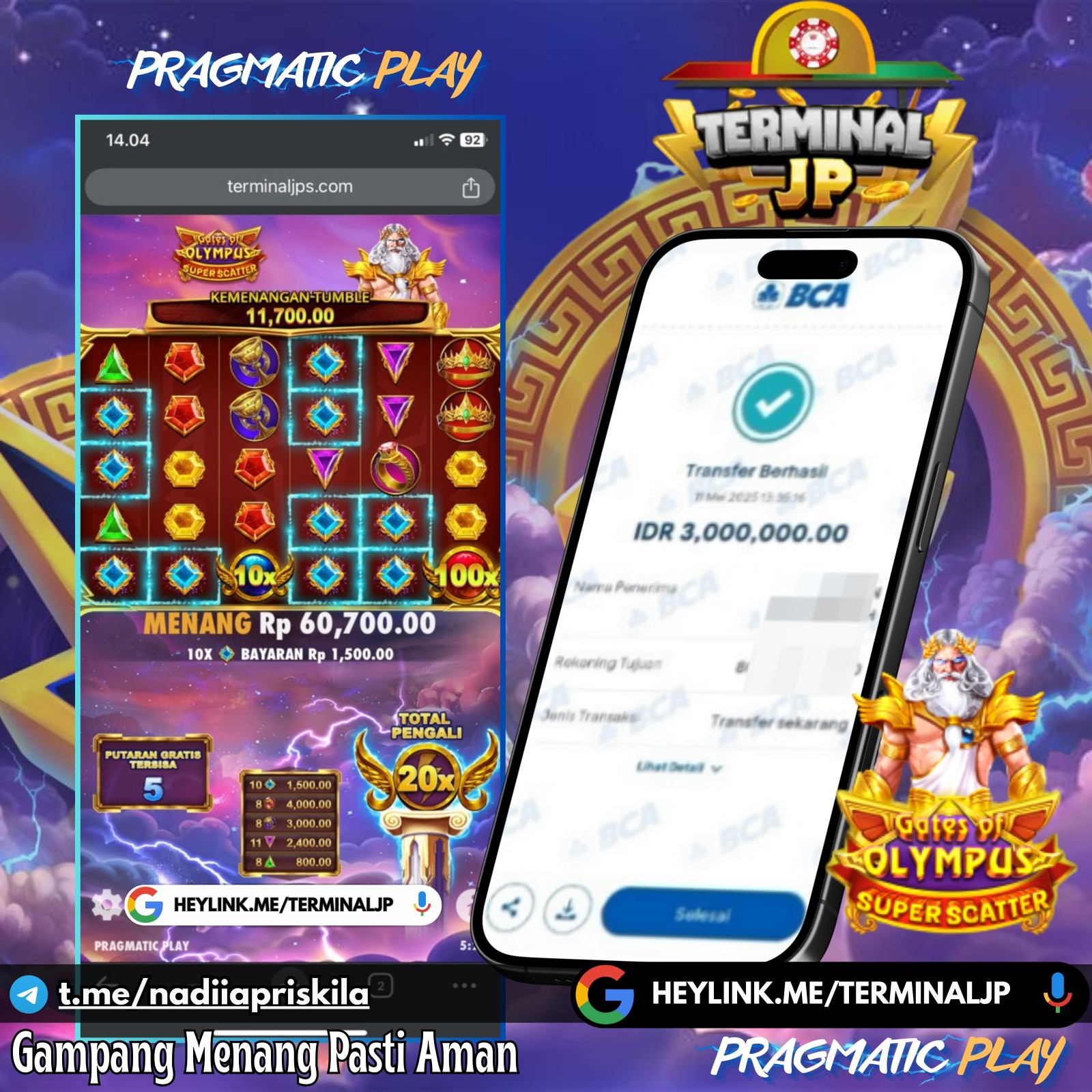 PESTA JACKPOT BERSAMA ZEUS SUPER SCATTER NYA BOSSKU SUDAH PASTI PROFIT !!!