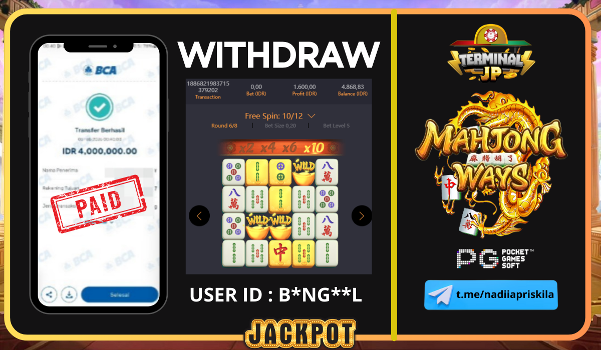 KEMENANGAN 4.000.000.- DI BAYAR LUNAS TANPA KENDALA