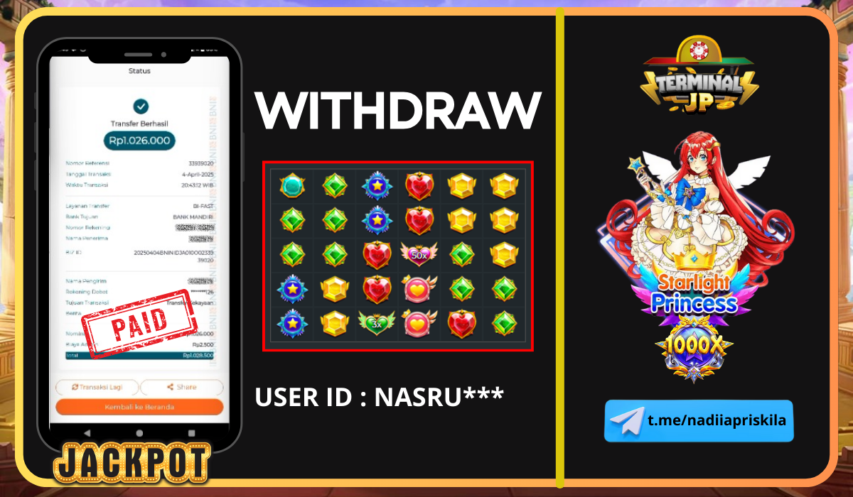 PLAYER DAPAT KEMENANGAN 1.026.000.- DI BAYAR LUNAS!!