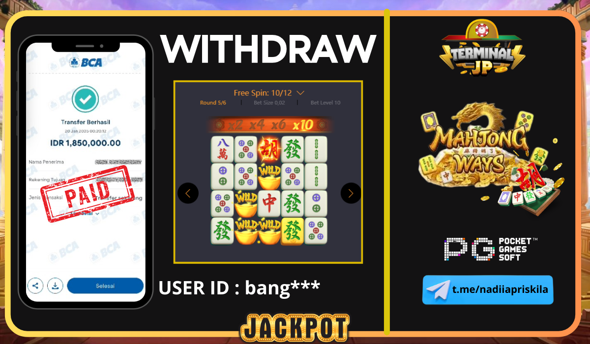 PLAYER MENANG 1.850.000.- LUNAS TUNTAS TANPA KENDALA