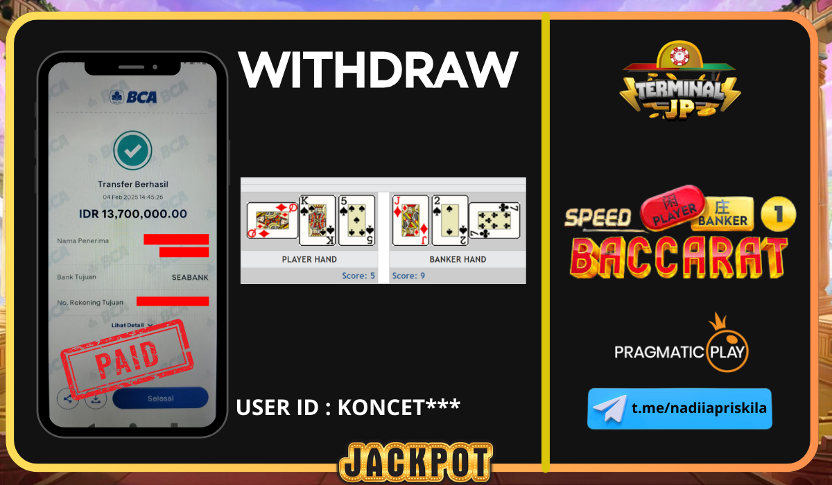 KEMENANGAN 13.700.000.- DI BAYAR LUNAS TANPA KENDALA