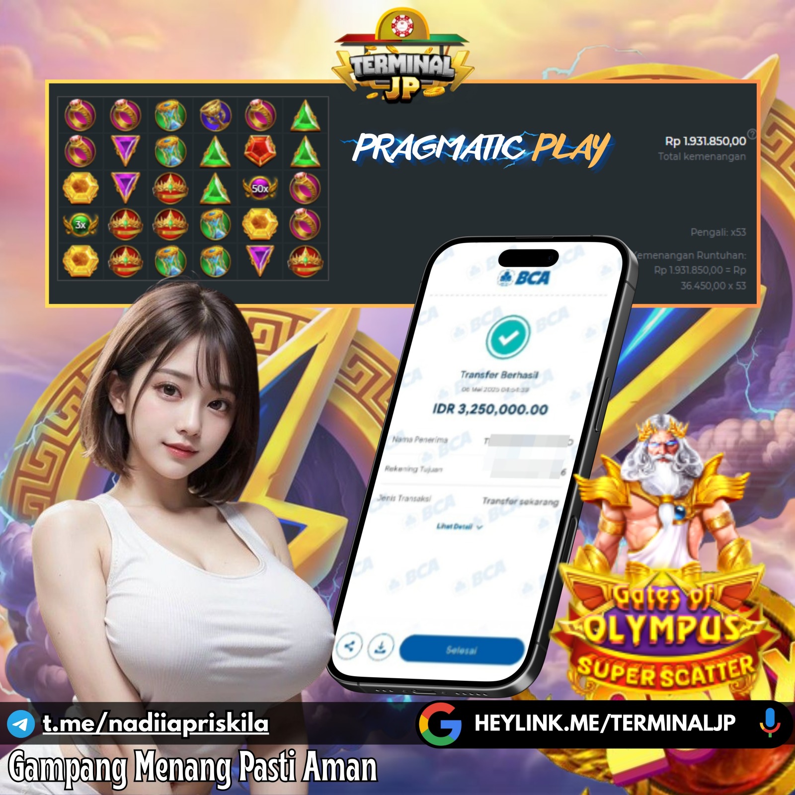 PLAYER BERHASIL MENANG 3.250.000.- DI BAYAR LUNAS!!