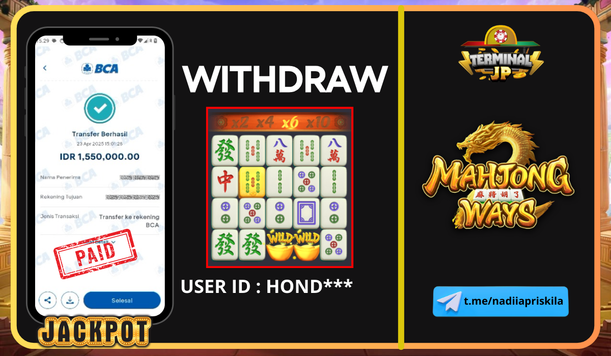 PLAYER BERHASIL MENANG 1.550.000.- DI BAYAR LUNAS!!