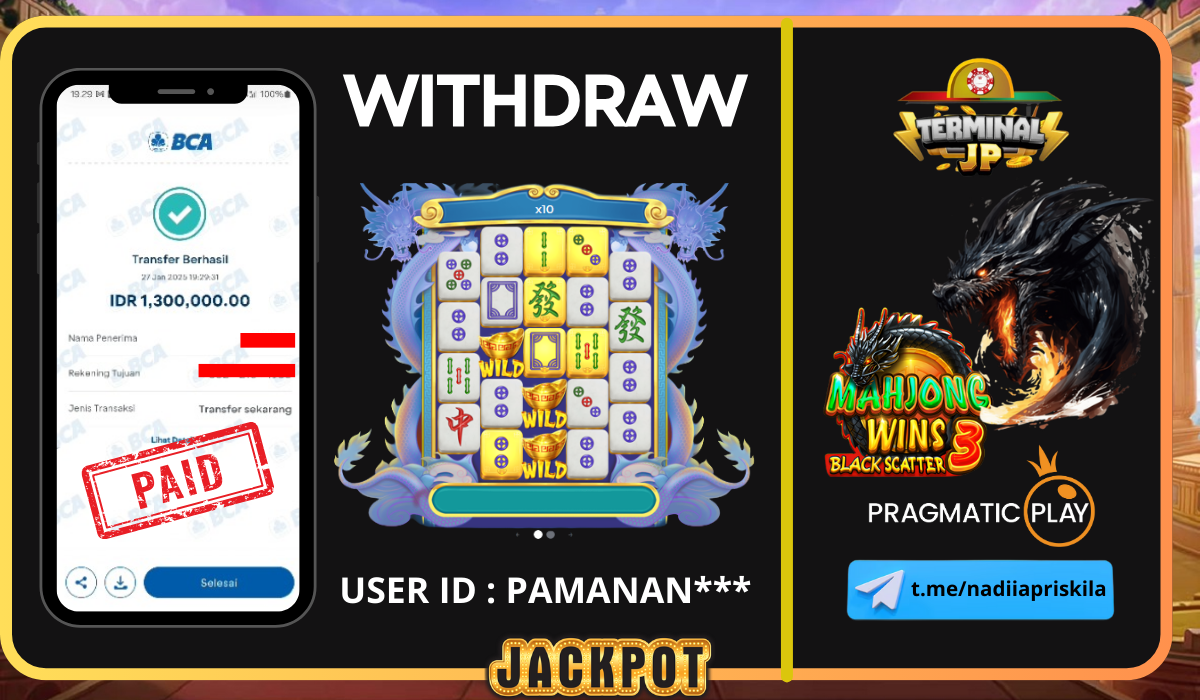 PLAYER MENANG 1.300.000.- DI BAYAR LUNAS TANPA KENDALA