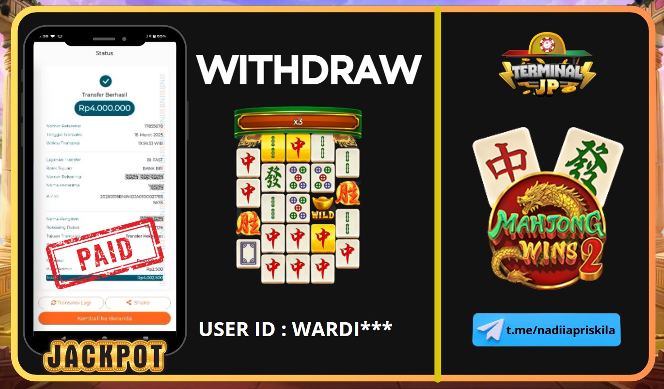PLAYER MENDAPAT KEMENANGAN 4.000.000.- DI BAYAR LUNAS!!
