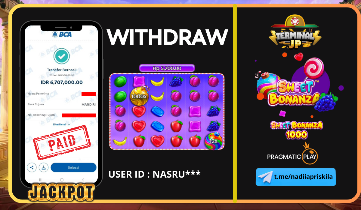 PLAYER DAPAT KEMENANGAN 6.707.000.- DI BAYAR LUNAS!!