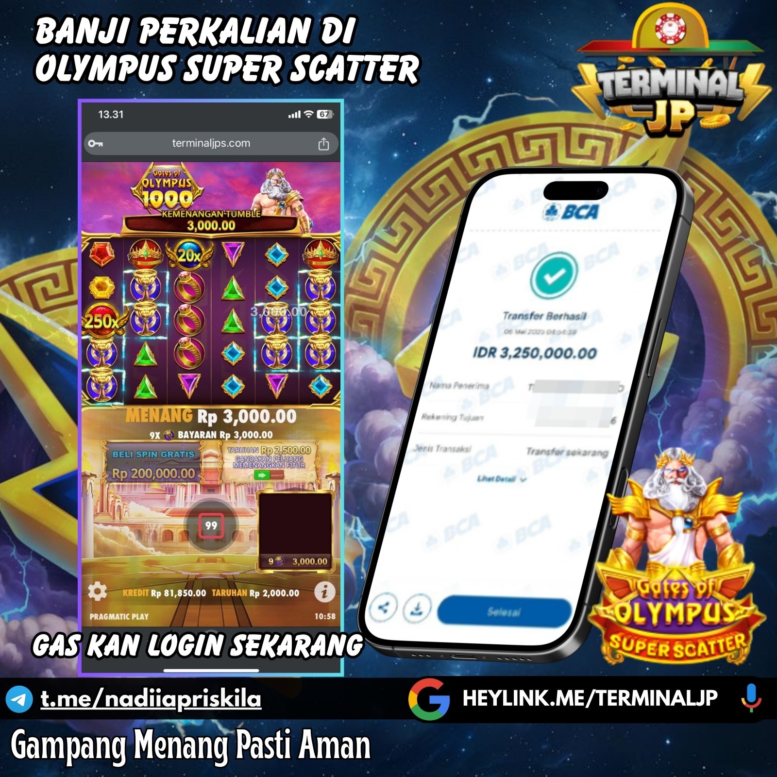 GATES OF OLYMPUS SUPER SCATTER BANJIR SCATTER DISETIAP BARIS AUTO GACOR ABIS !!!