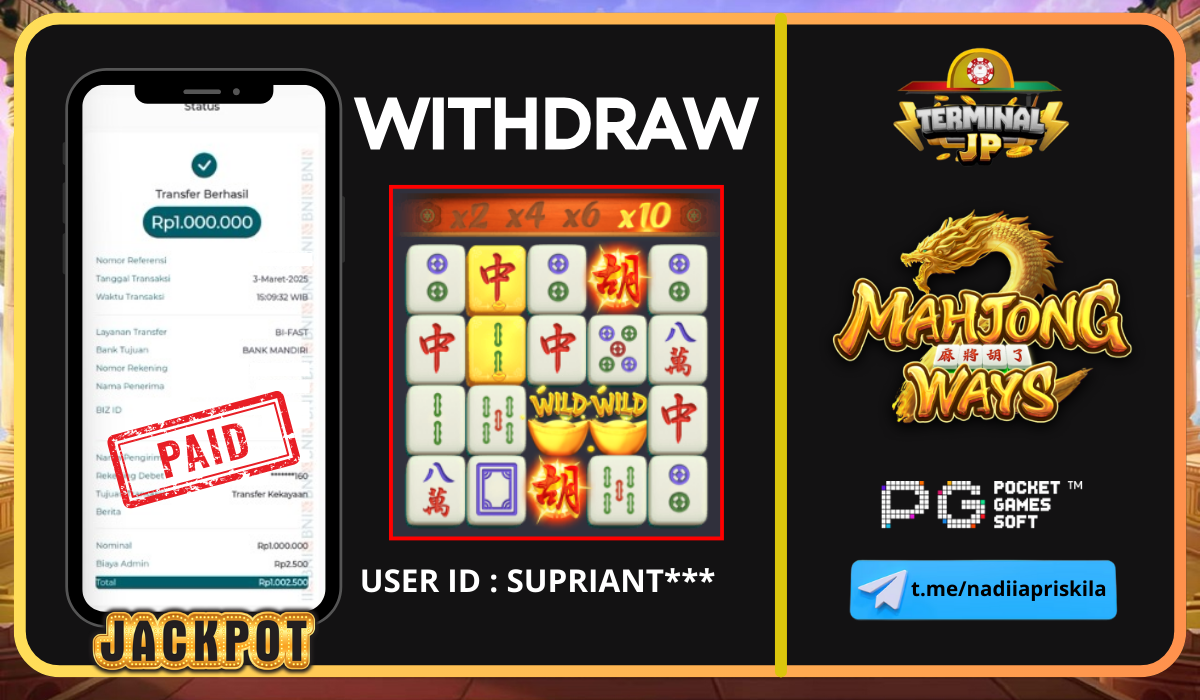 PLAYER DAPAT KEMENANGAN 1.000.000.- DI BAYAR LUNAS!!