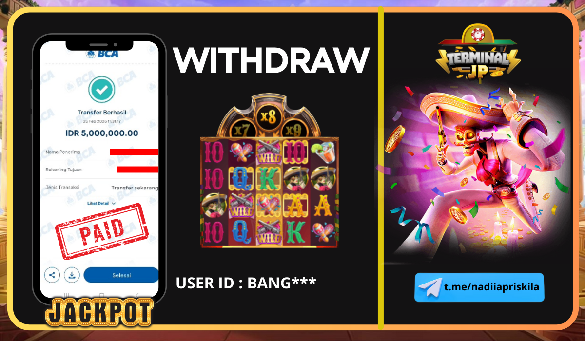 PLAYER DAPAT KEMENANGAN 5.000.000.- DI BAYAR LUNAS!!