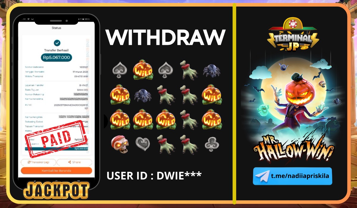 PLAYER MENDAPAT KEMENANGAN 5.067.000.- DI BAYAR LUNAS!!