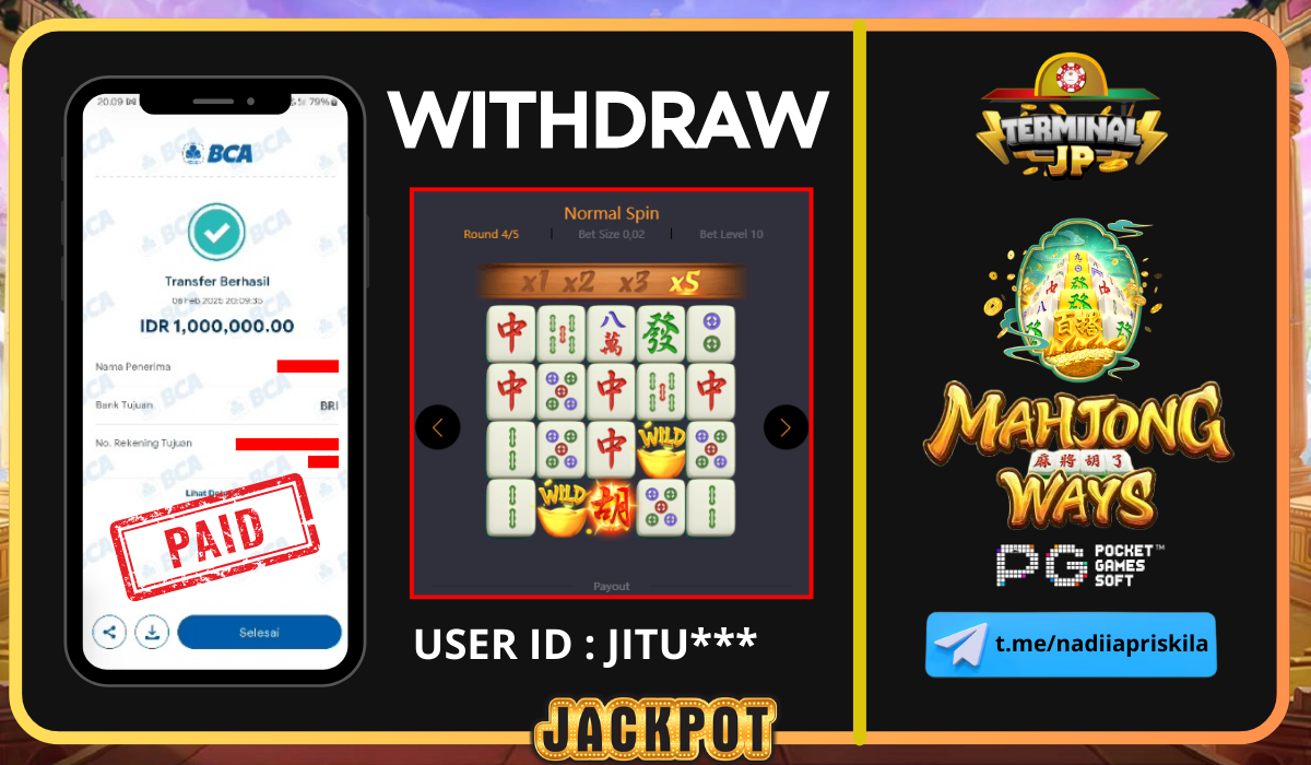 KEMENANGAN 1.000.000.- DI BAYAR LUNAS TANPA KENDALA