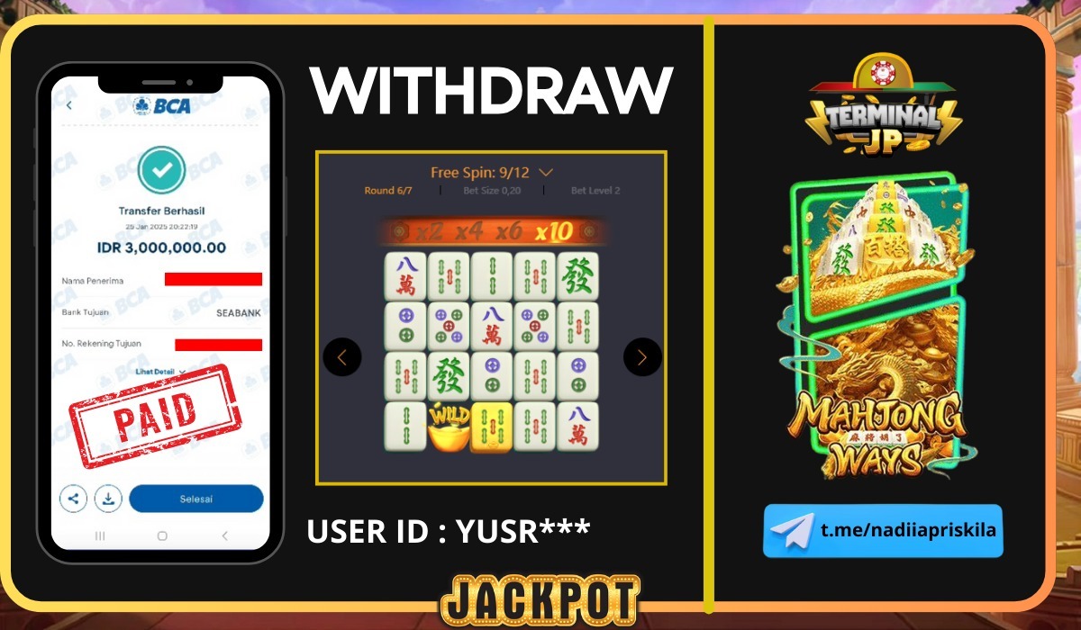 KEMENANGAN 3.000.000.- DI BAYAR LUNAS TANPA KENDALA