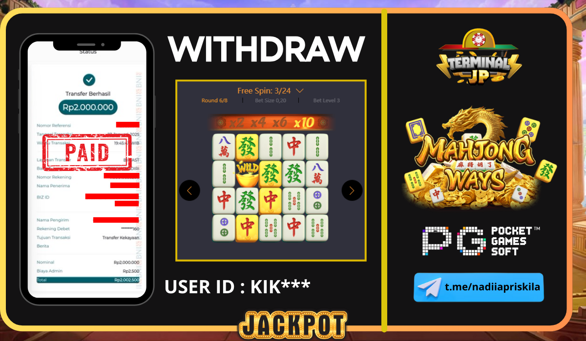 PLAYER MENANG 2.000.000.- DI BAYAR LUNAS TANPA KENDALA