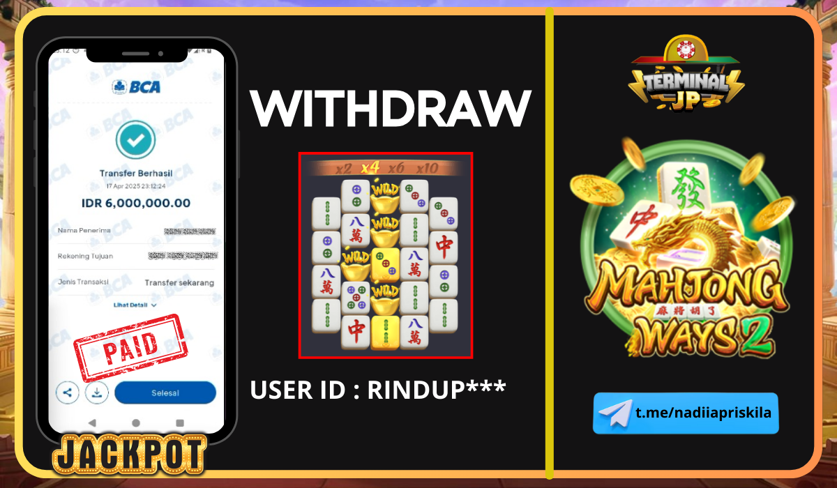 PLAYER BERHASIL MENANG 6.000.000.- DI BAYAR LUNAS!!