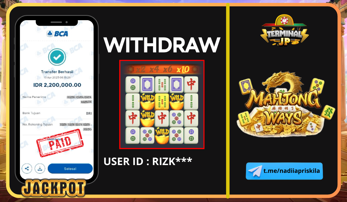 PLAYER DAPAT KEMENANGAN 2.200.000.- DI BAYAR LUNAS!!